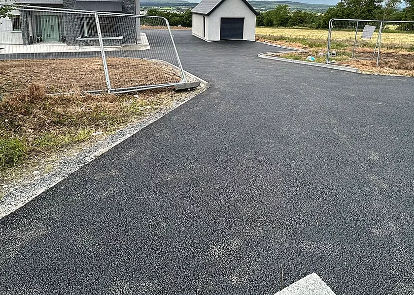 Tarmacadam driveway being laid in Ballyragget, Co. Kilkenny