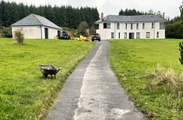 Driveway in Castlecomer, Co. Kilkenny, before the tar and chip