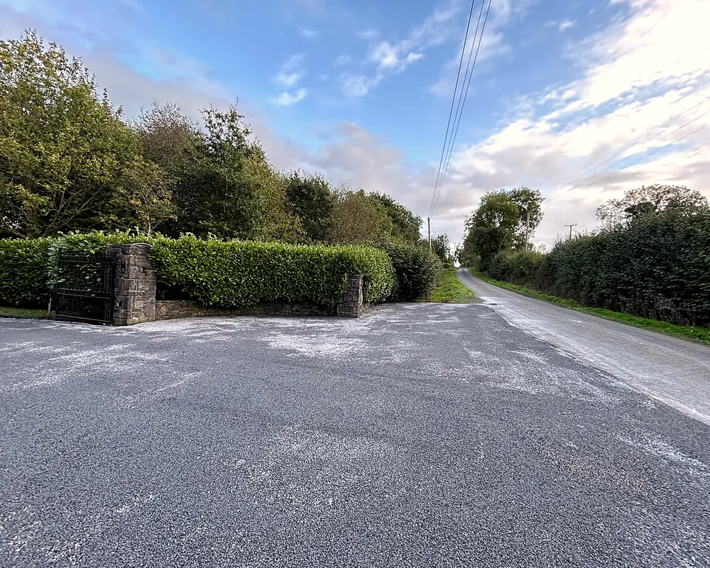 Finished tar and chip entrance in Paulstown, Co. Kilkenny