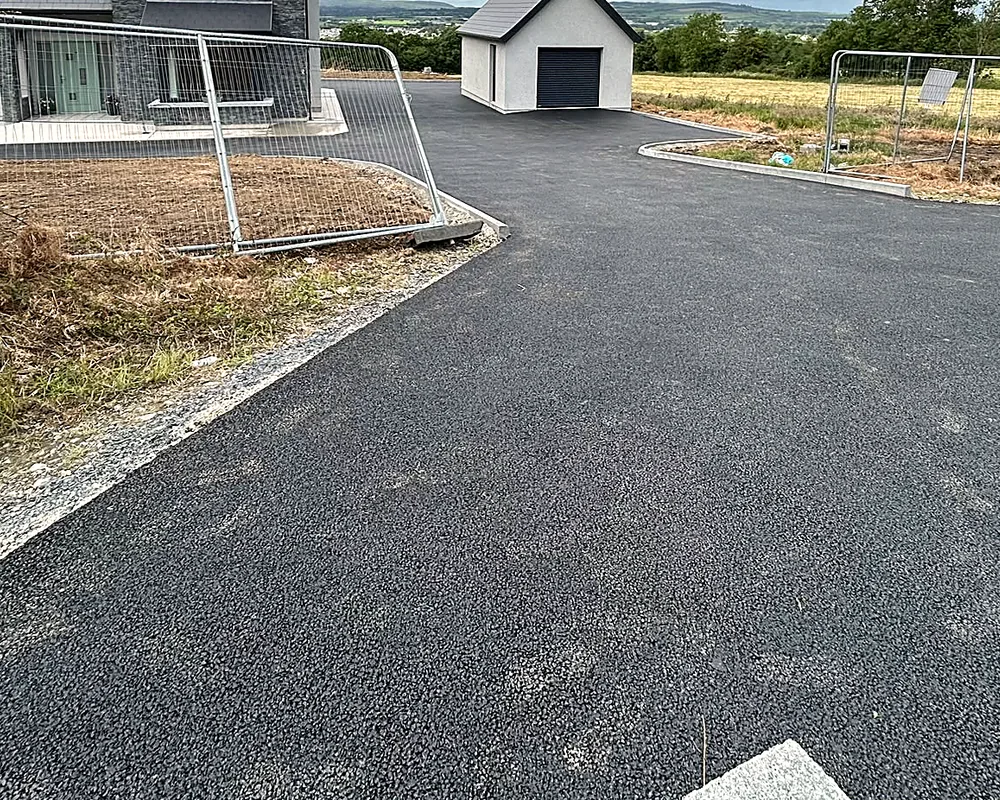 Tarmacadam driveway being laid in Ballyragget, Co. Kilkenny